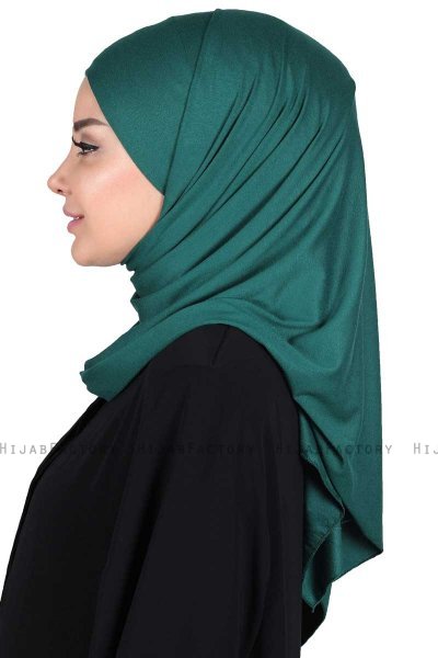 Kaisa - Hijab Cotone Pratico Verde Scuro