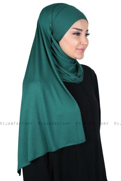 Kaisa - Hijab Cotone Pratico Verde Scuro