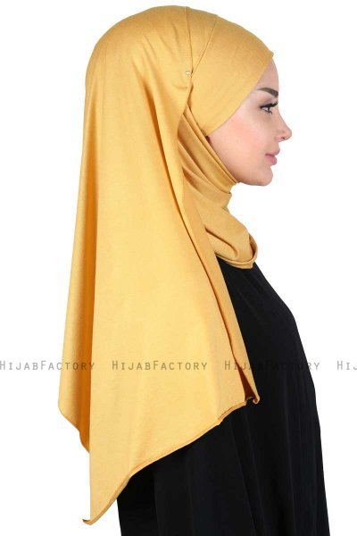 Kaisa - Hijab Cotone Pratico Mostarda
