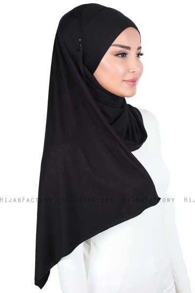 Kaisa - Hijab Cotone Pratico Nero