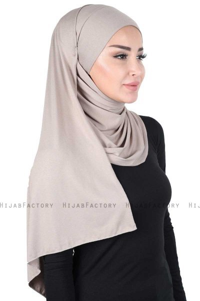 Kaisa - Hijab Cotone Pratico Taupe