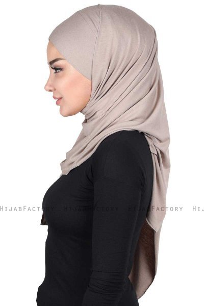 Kaisa - Hijab Cotone Pratico Taupe