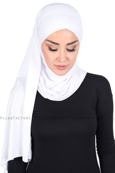 Kaisa - Hijab Cotone Pratico Bianca