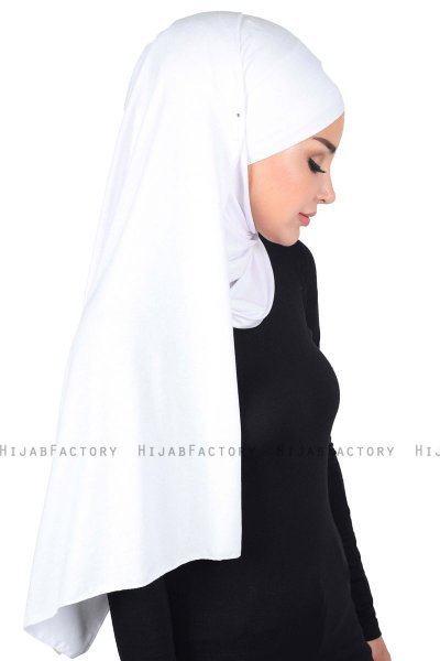 Kaisa - Hijab Cotone Pratico Bianca