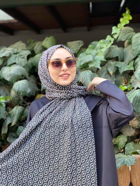 Kalila - Hijab Fantasia Di Cotone Verde Scuro