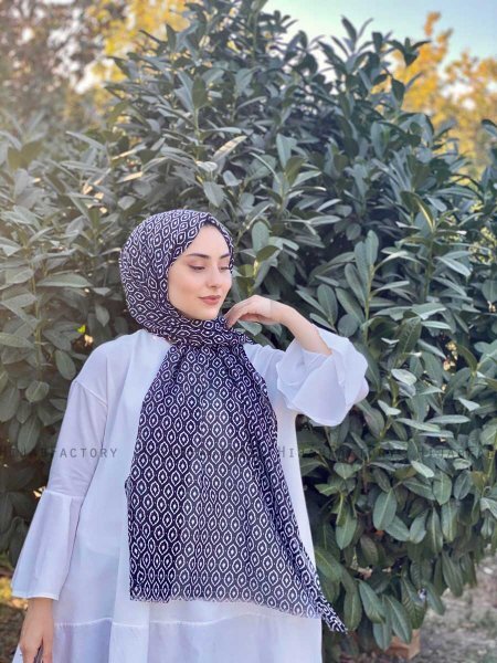 Kalila - Hijab Fantasia Di Cotone Nero