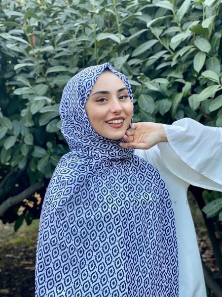 Kalila - Hijab Fantasia Di Cotone Bianca