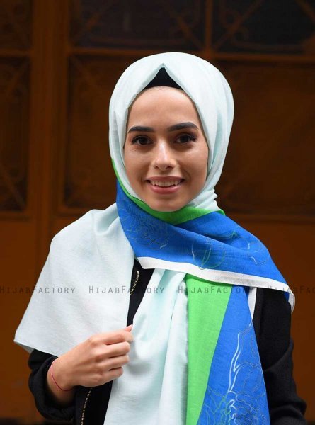 Khawla - Hijab Fantasia Di Cotone Verde