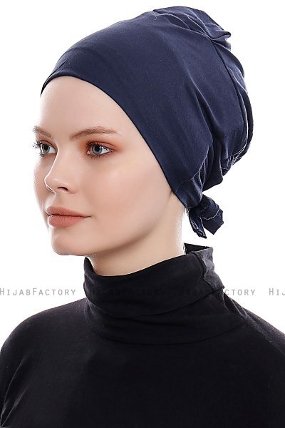 Kiraz - Bonnet XXL Cotone Blu Navy - Ecardin