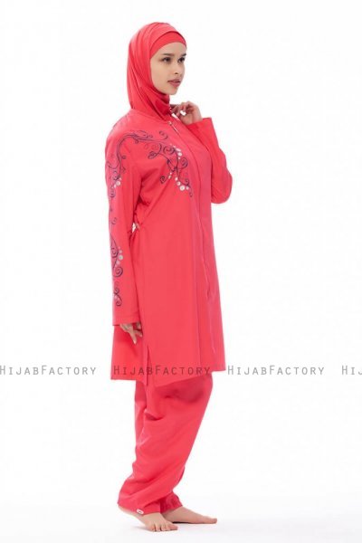 Kubra Hallonröd Burkini Tesmay 280479d