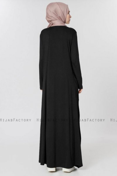 Kyda Svart Klänning Med Fickor Miss Halima 280145e