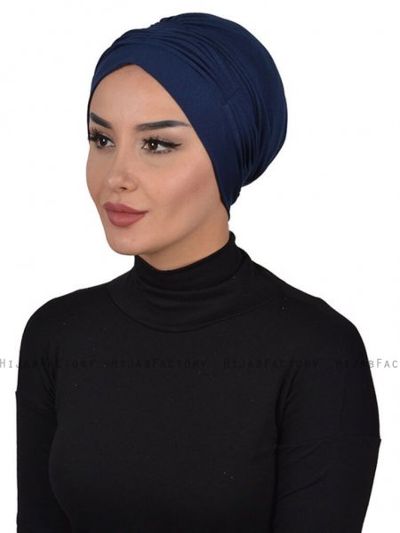 Linda Marinblå Bomull Turban Ayse Turban 321903b