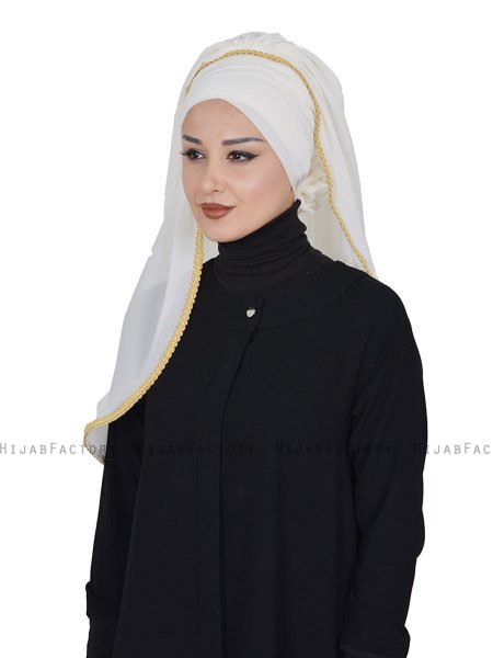 Louise - Hijab Pratico Creme - Ayse Turban