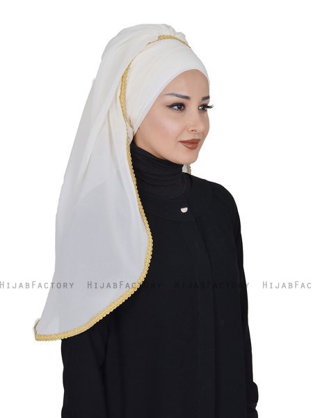 Louise - Hijab Pratico Creme - Ayse Turban