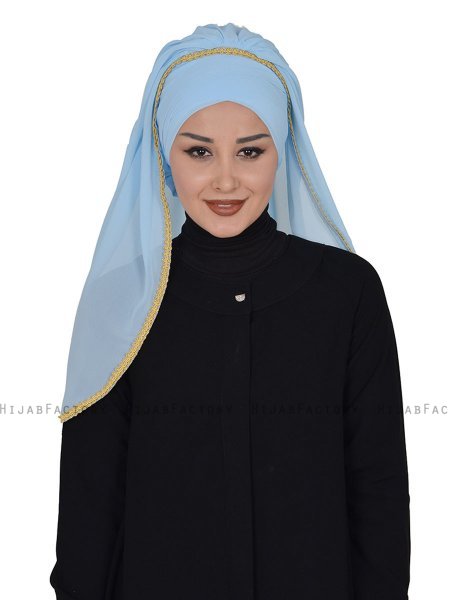 Louise - Hijab Pratico Azzurro - Ayse Turban