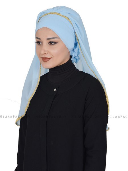 Louise - Hijab Pratico Azzurro - Ayse Turban