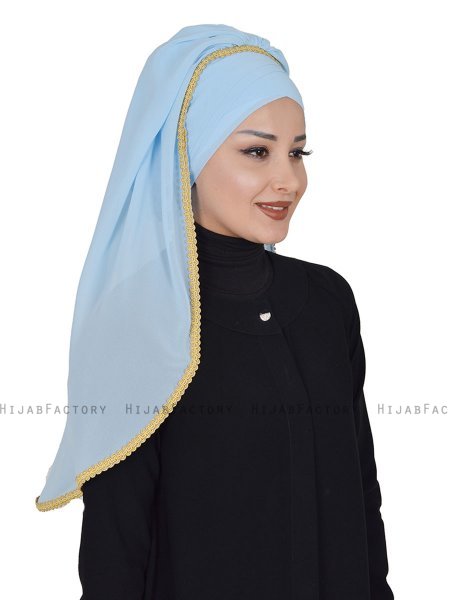 Louise - Hijab Pratico Azzurro - Ayse Turban