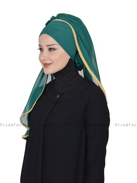 Louise - Hijab Pratico Verde Scuro - Ayse Turban