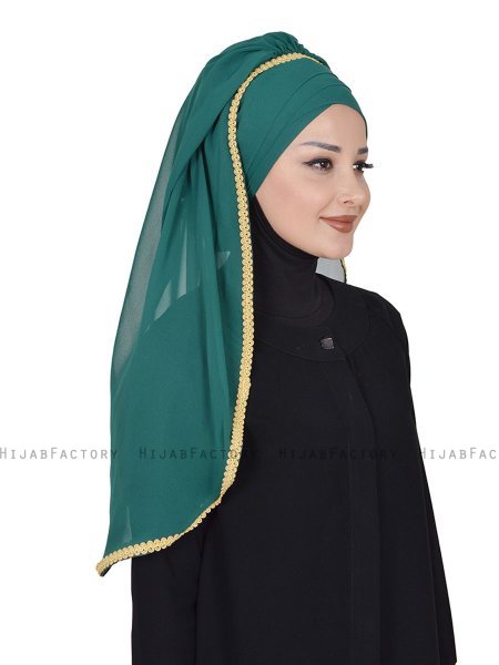 Louise - Hijab Pratico Verde Scuro - Ayse Turban