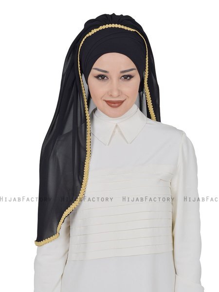 Louise - Hijab Pratico Nero - Ayse Turban