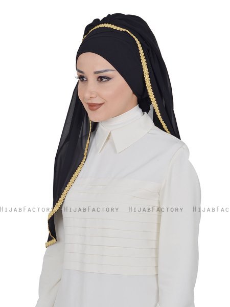 Louise - Hijab Pratico Nero - Ayse Turban
