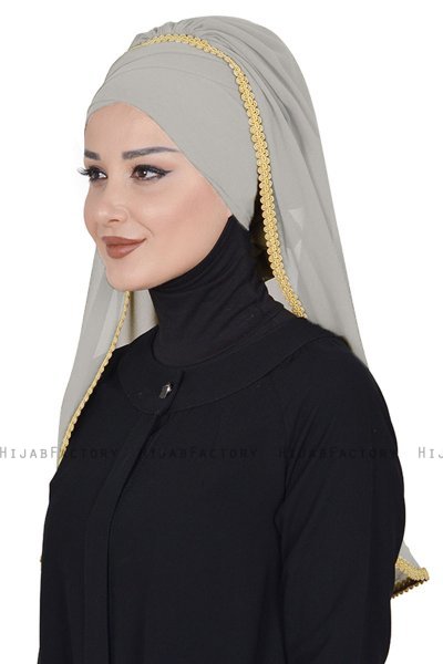 Louise - Hijab Pratico Taupe - Ayse Turban