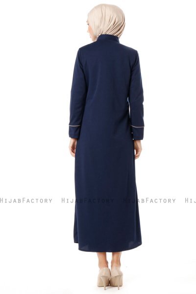 Lylah - Abaya Blu Navy - Miss Cazibe