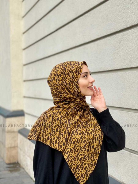 Majda - Hijab Fantasia Di Crêpe Mostarda - Mirach