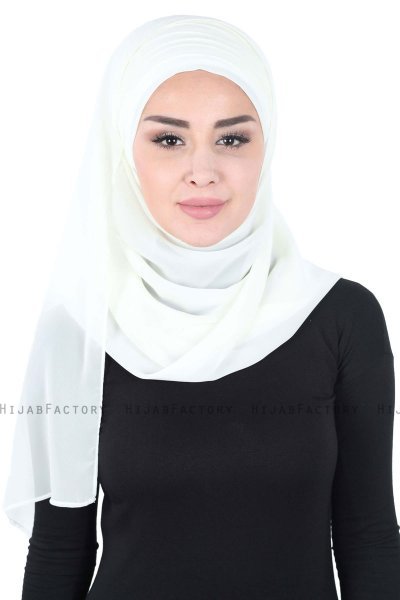 Malin - Hijab Chiffon Pratico Creme