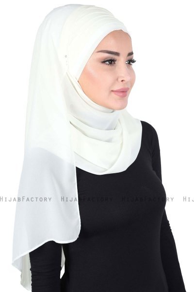 Malin - Hijab Chiffon Pratico Creme