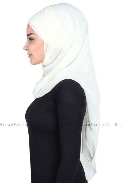 Malin - Hijab Chiffon Pratico Creme