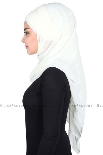Malin - Hijab Chiffon Pratico Creme