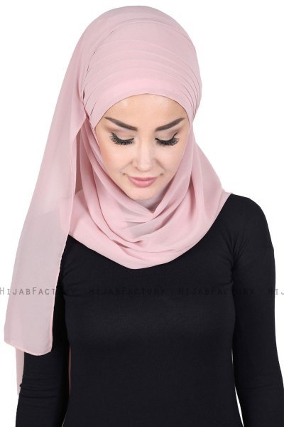 Malin - Hijab Chiffon Pratico Rosa Antico
