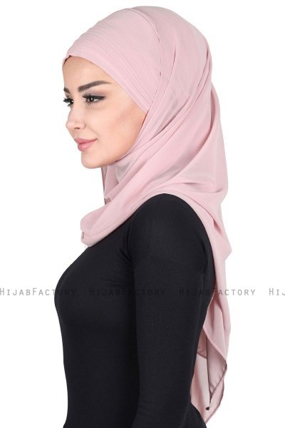 Malin - Hijab Chiffon Pratico Rosa Antico