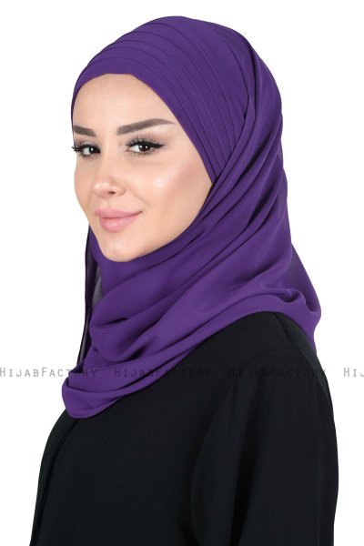 Malin - Hijab Chiffon Pratico Viola