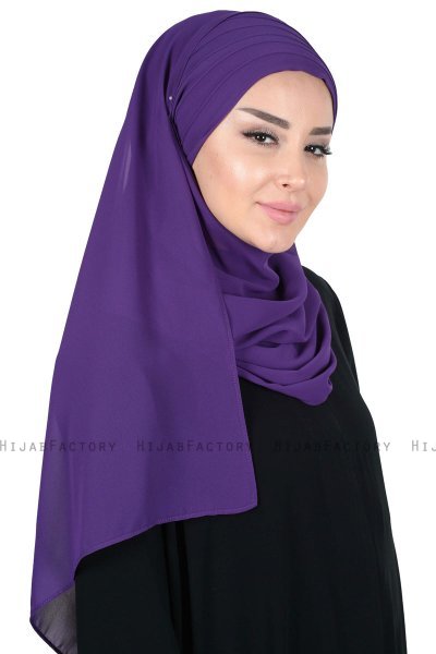 Malin - Hijab Chiffon Pratico Viola