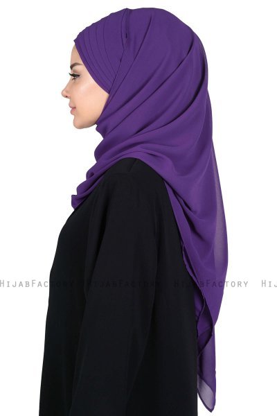 Malin - Hijab Chiffon Pratico Viola