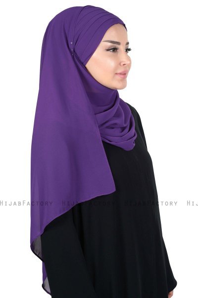 Malin - Hijab Chiffon Pratico Viola