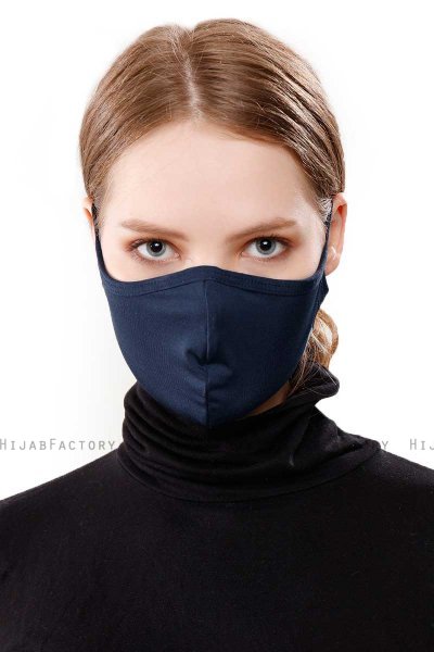 Asli - Hijab Sport Maschera Blu Navy / Copertura Facciale