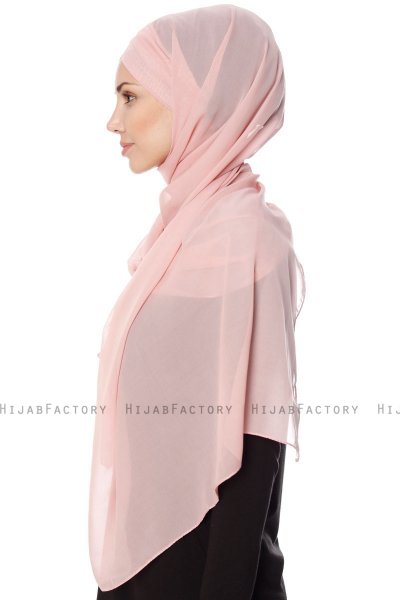 Mehtap - Chiffon Hijab Pratico One Piece Rosa Antico