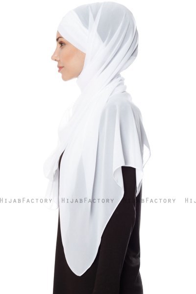 Mehtap - Chiffon Hijab Pratico One Piece Bianca
