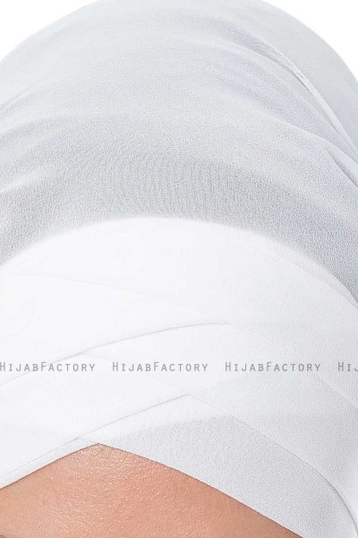 Mehtap - Chiffon Hijab Pratico One Piece Bianca