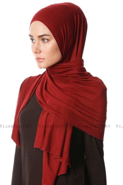 Melek - Hijab Jersey Premium Bordò - Ecardin