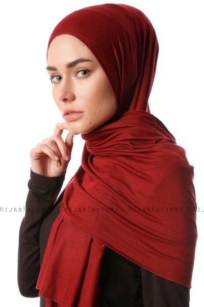 Melek - Hijab Jersey Premium Bordò - Ecardin