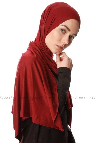Melek - Hijab Jersey Premium Bordò - Ecardin