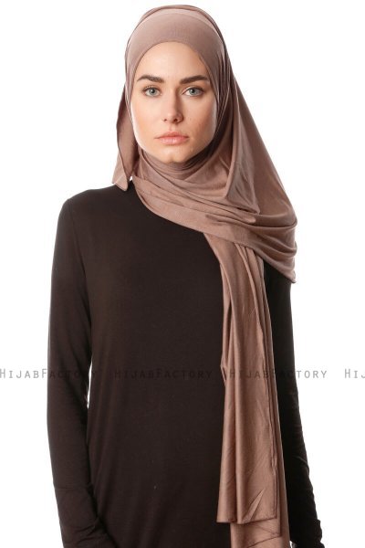 Melek - Hijab Jersey Premium Marrone - Ecardin