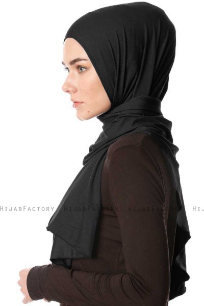 Melek - Hijab Jersey Premium Nero - Ecardin
