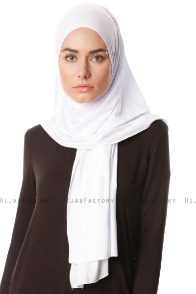Melek - Hijab Jersey Premium Bianca - Ecardin