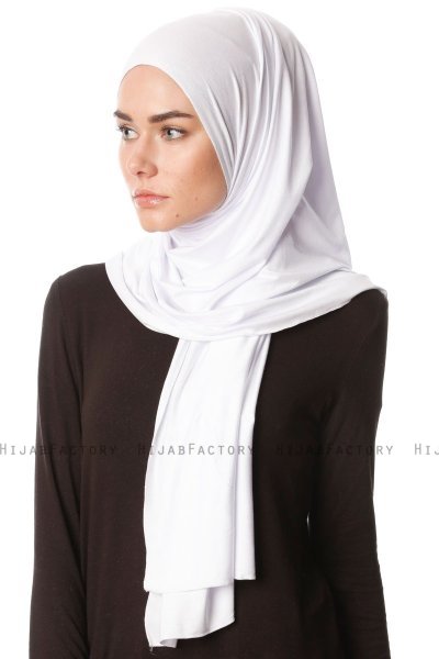 Melek - Hijab Jersey Premium Bianca - Ecardin