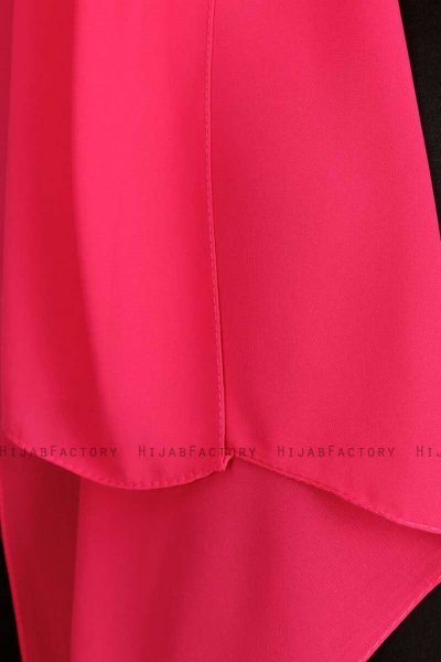 Merve Fuschia Krep Chiffon Hijab 4A128e